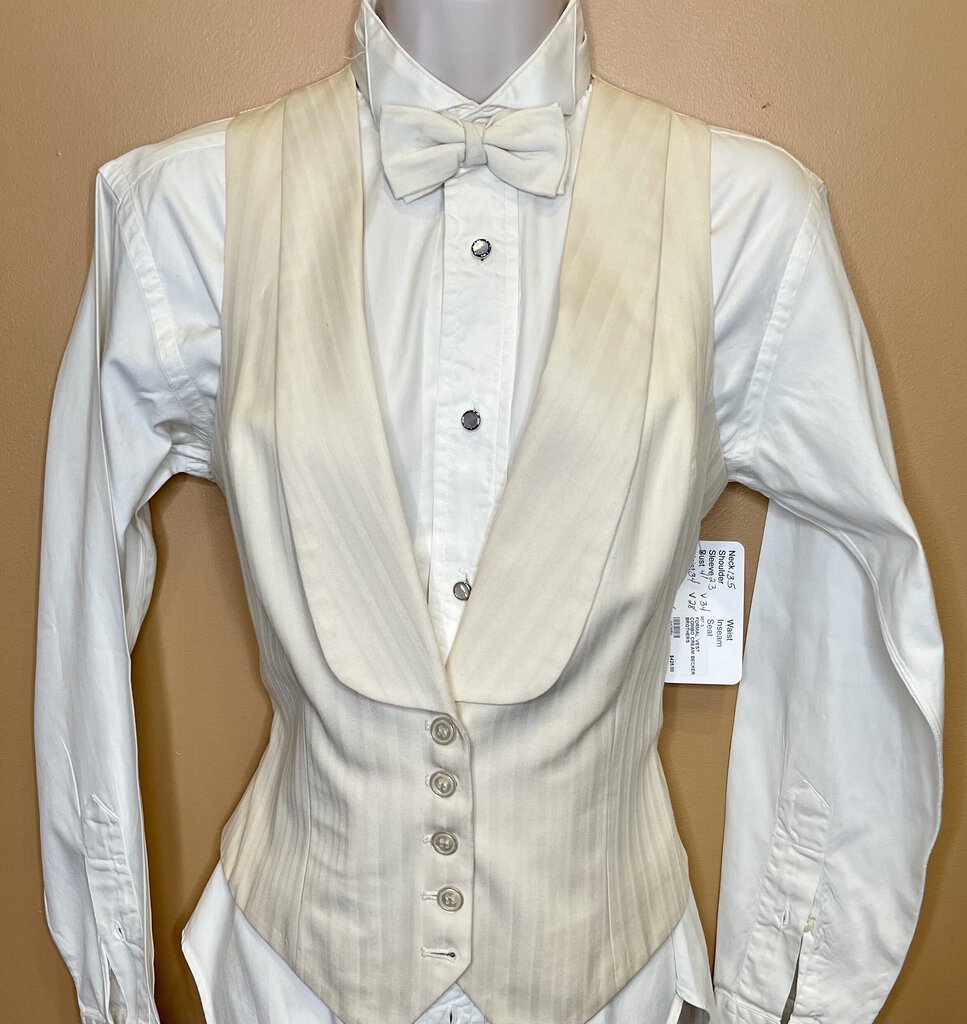 dress shirt vest combo FORMAL VEST COMBO CREAM BECKER BROTHERS – theshowshopconsignment
