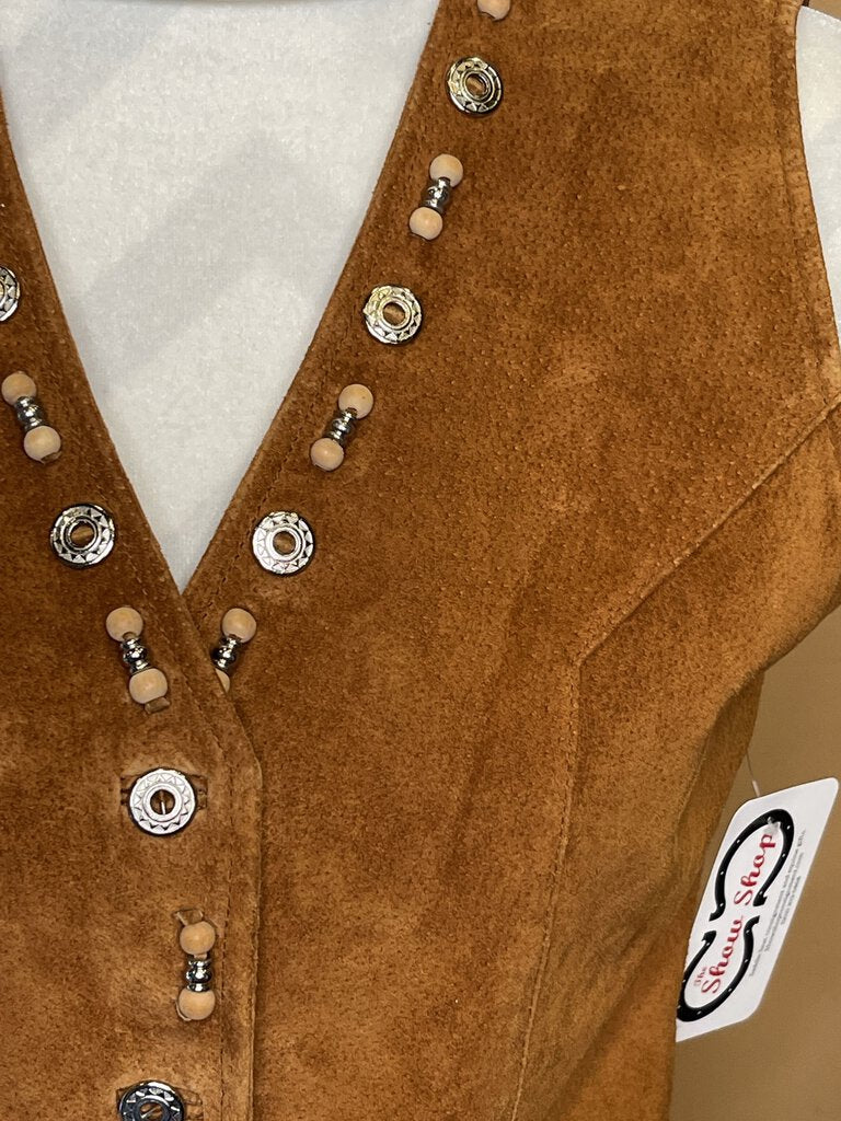 WESTERN VEST TAN SUEDE WITH ACCENTS