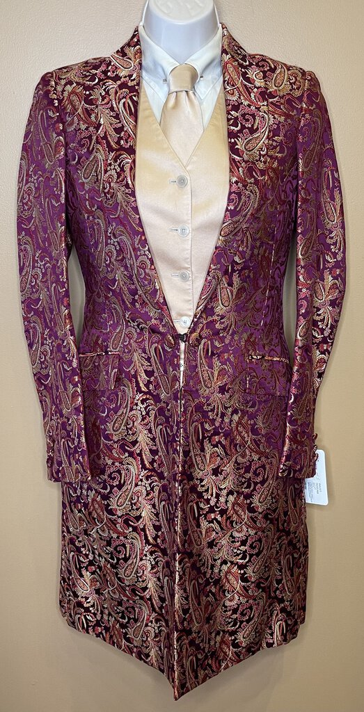 YOUTH DAY COAT PURPLE/GOLD PAISLEY DEREGNAUCOURT