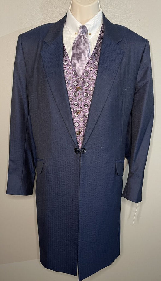NAVY PATTERN BECKER BROTHERS DAY SUIT