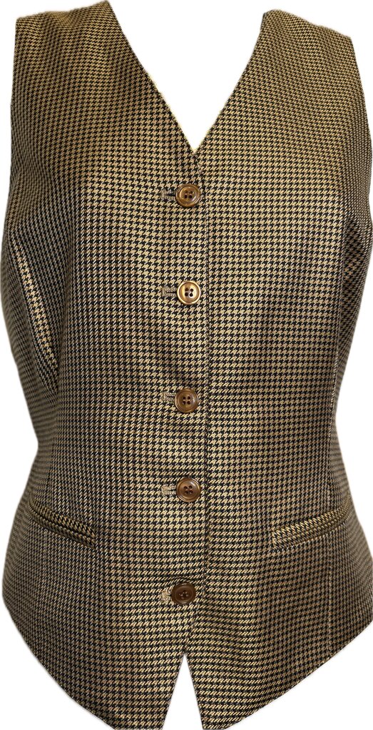 VEST BROWN/GOLD HOUNDSTOOTH BECKER BROTHERS