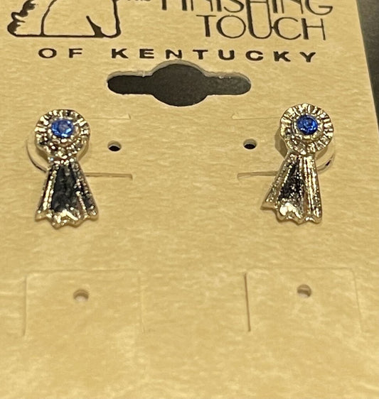 EARRING BLUE RIBBON
