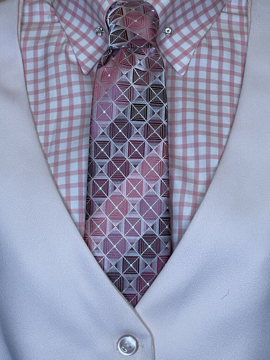 TIE PINK SQUARES