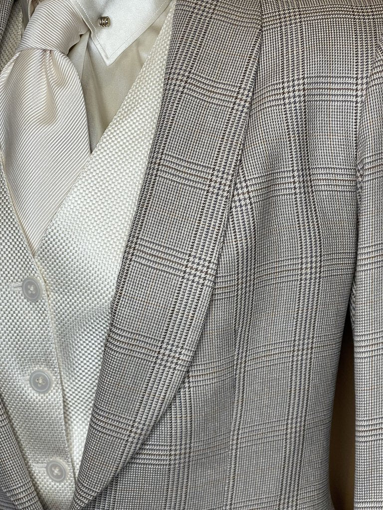 DAY COAT BROWN/CREAM GLEN PLAID