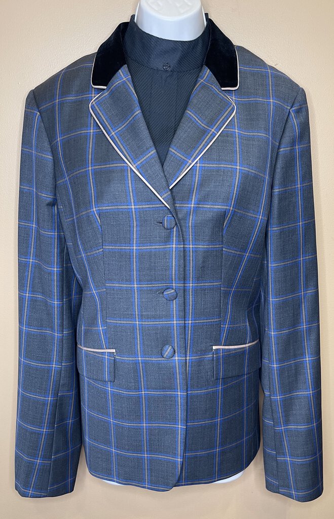 HUNT COAT CHARCOAL WITH TAN/BLUE WINDOWPANE WITH MATCHING BLACK DICKIE