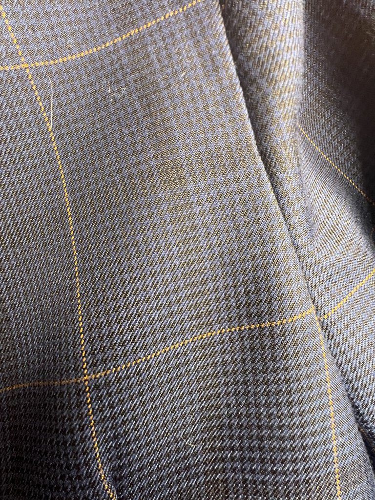 HUNT COAT NAVY WINDOWPANE