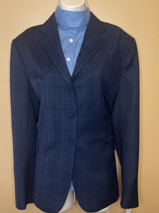 HUNT COAT NAVY WINDOWPANE