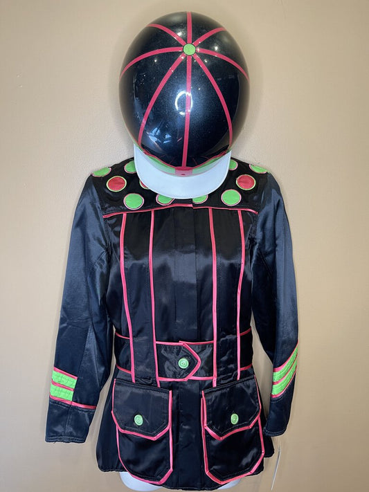 ROAD SILKS BLACK WITH PINK/GREEN