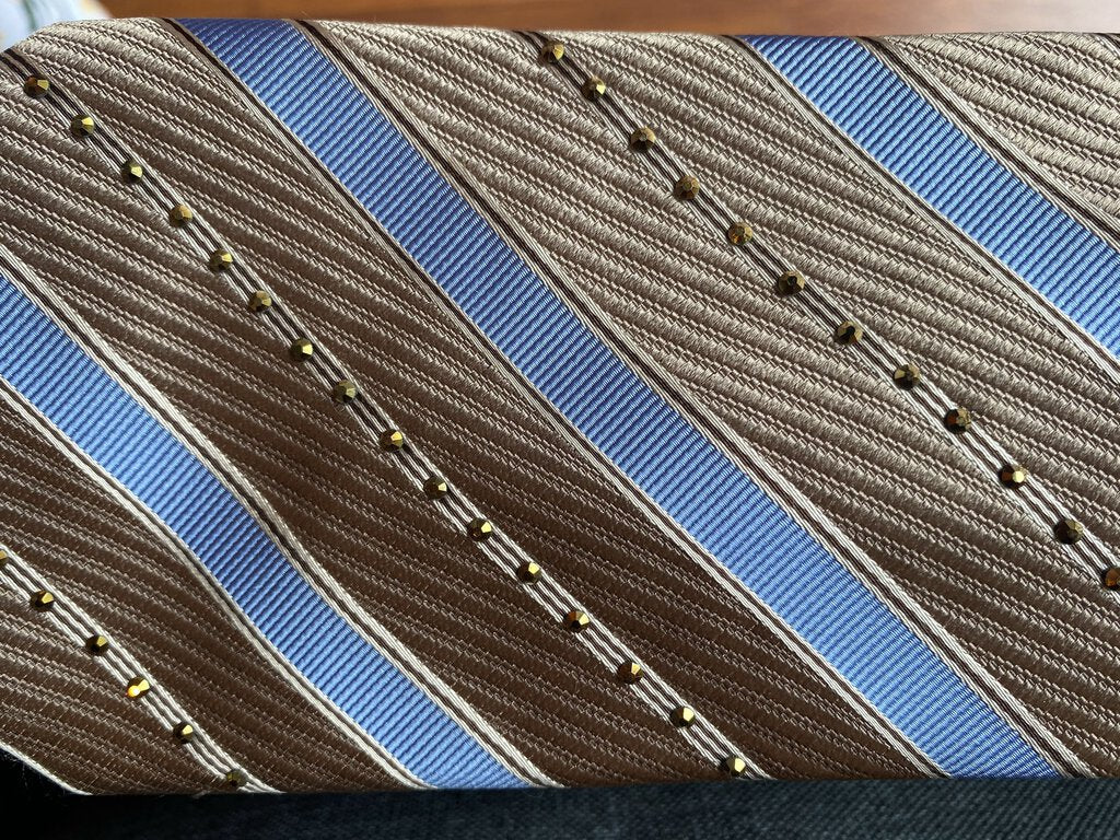 TIE BLUE/TAN BLING