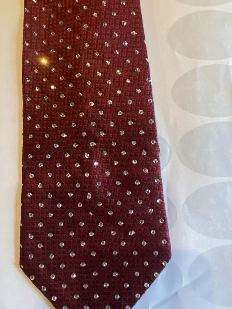 TIE MAROON BLING