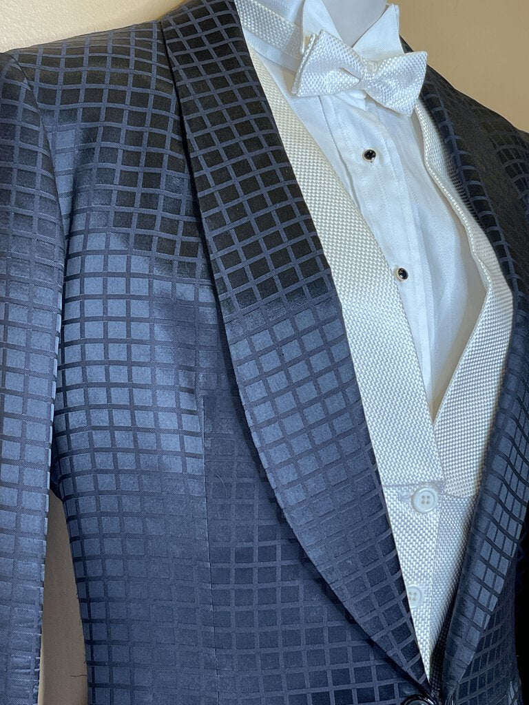 BLACK SHEEN SQUARE PATTERN DAY COAT BECKER BROTHERS