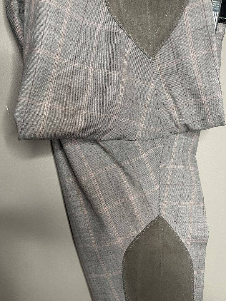 GRAY WITH PINK WINDOWPANE BECKER BROTHERS DAY SUIT