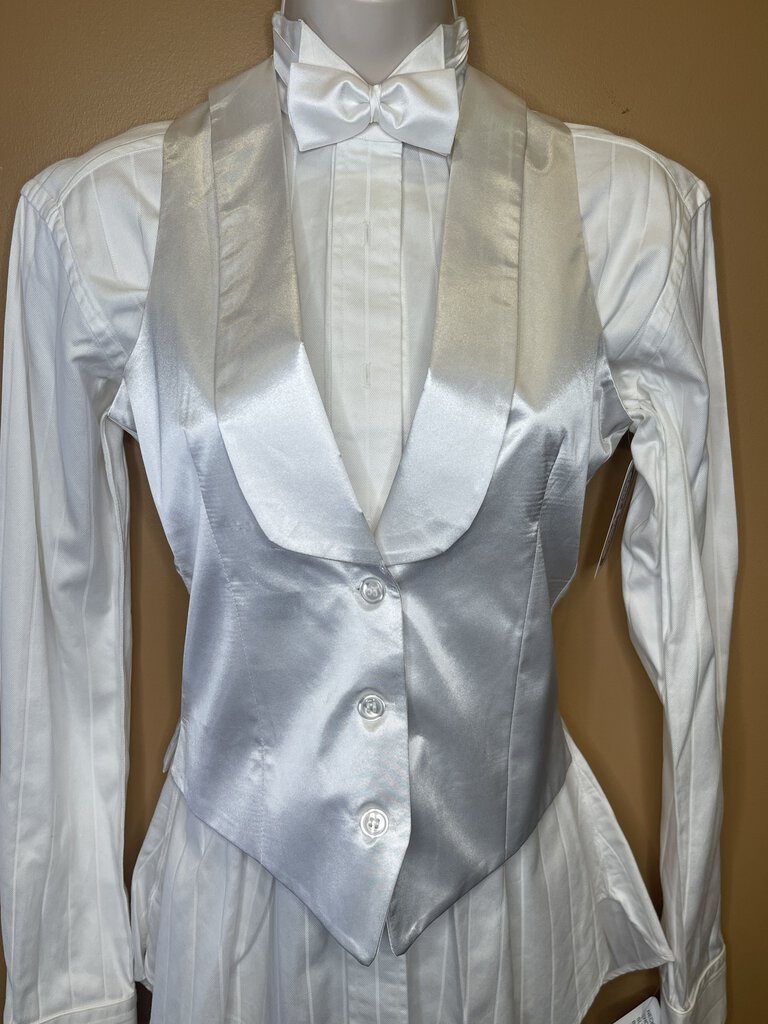 WHITE SATIN FORMAL VEST BECKER BROTHERS