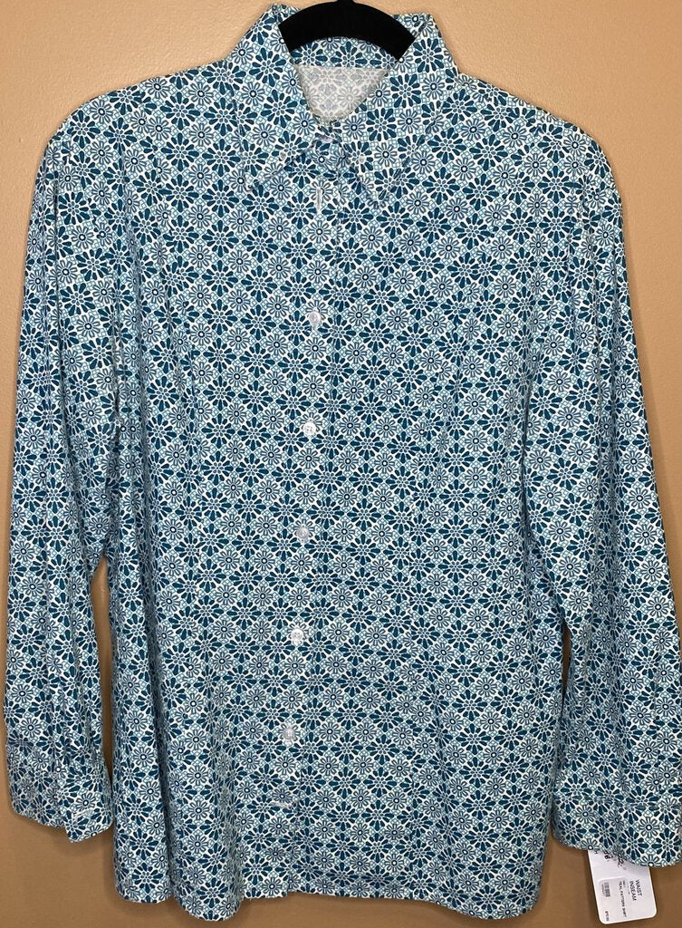 TEAL PATTERN SHIRT