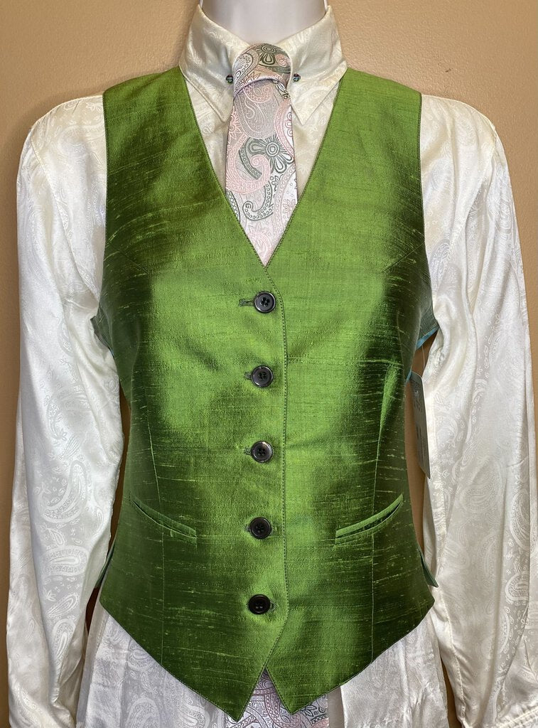 GREEN DUPIONI VEST