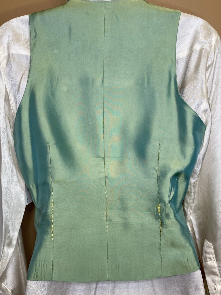 GREEN DUPIONI VEST