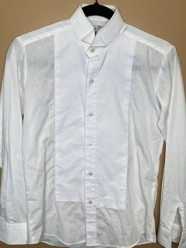 WHITE PIQUE FORMAL SHIRT