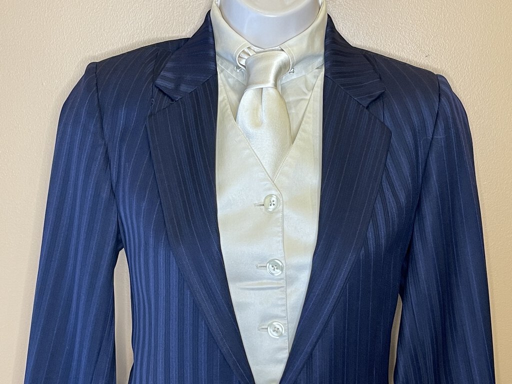 NAVY BLUE WITH PURPLE STRIPE FRIERSON DAY SUIT