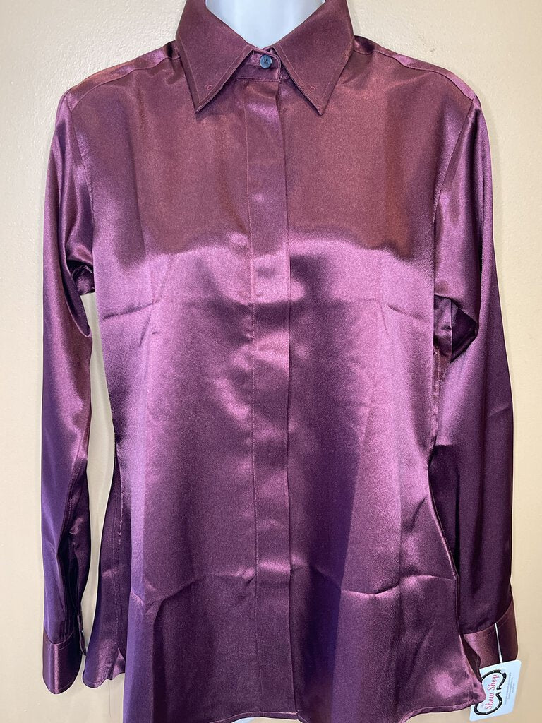 PURPLE SATIN BETTY BERDINE SHIRT