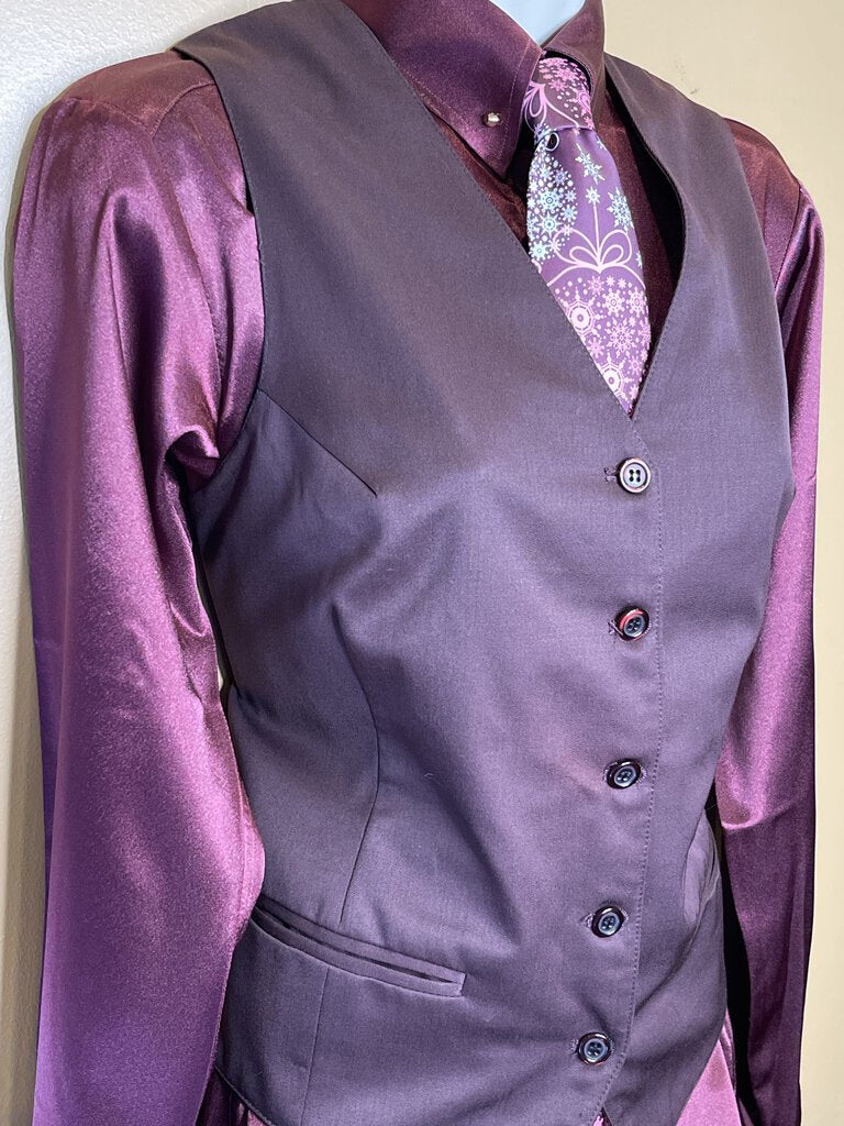 PURPLE SATIN BETTY BERDINE SHIRT