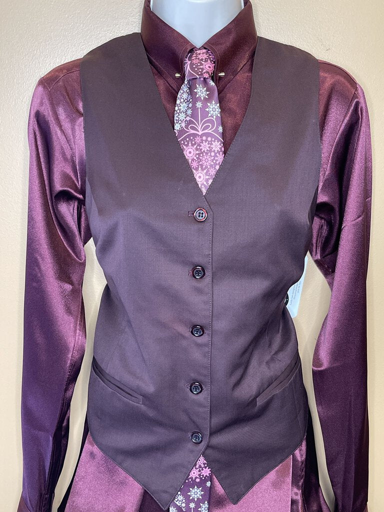 PURPLE SATIN BETTY BERDINE SHIRT