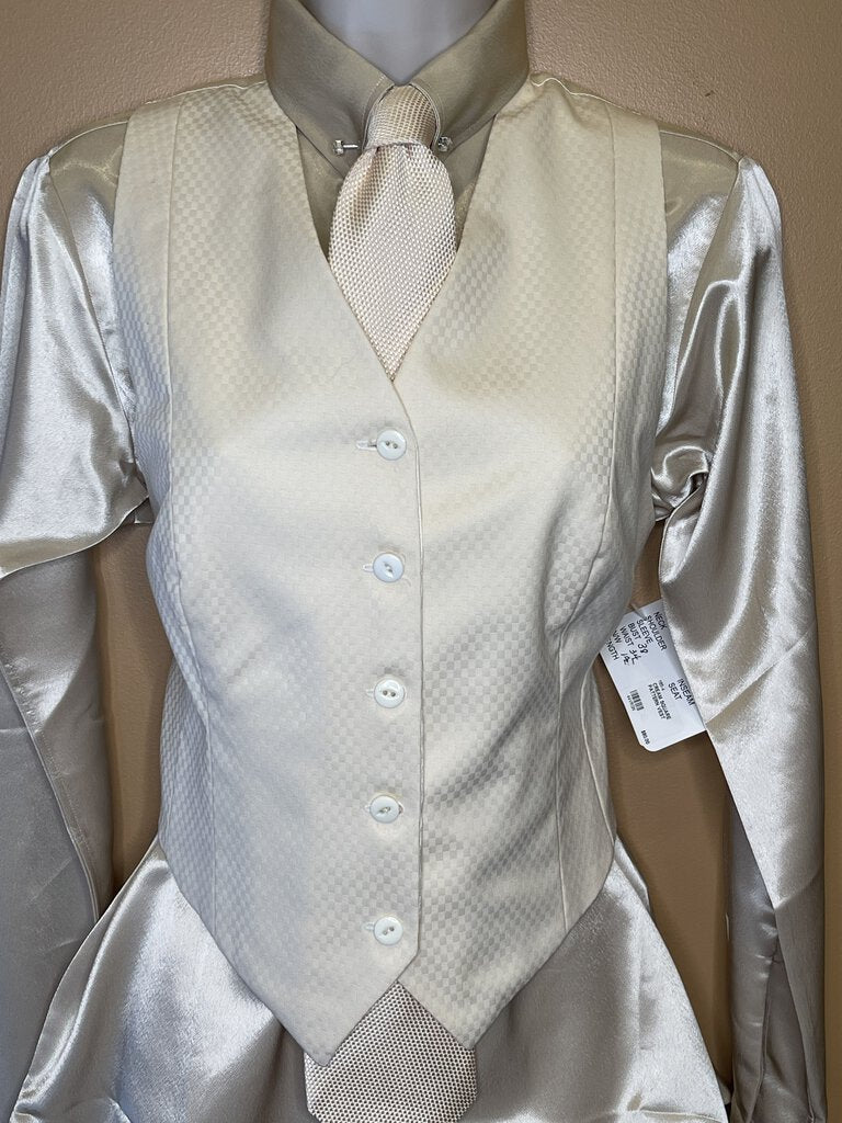 TAUPE SATIN BETTY BERDINE SHIRT