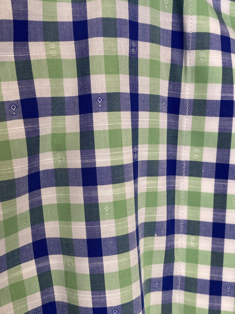 GREEN AND BLUE CHECK BETTY BERDINE SHIRT