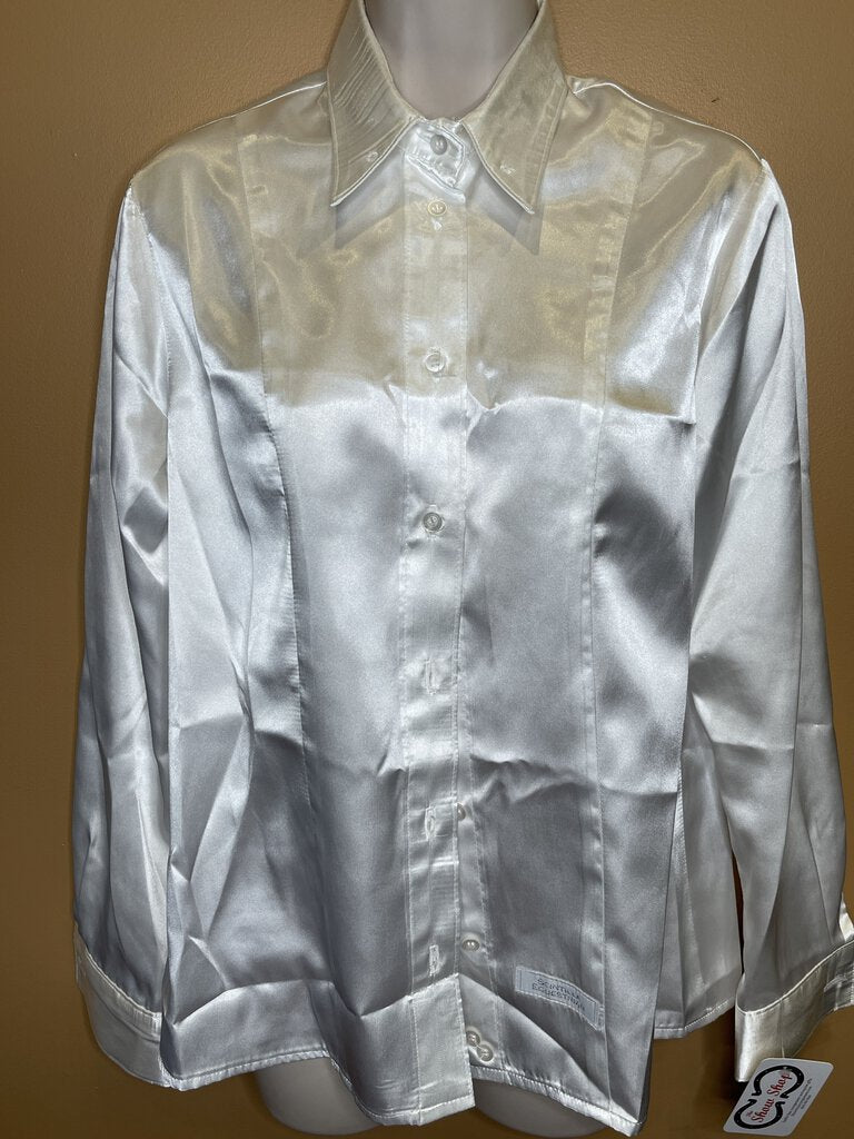 WHITE SATIN SHIRT SCINTILLA