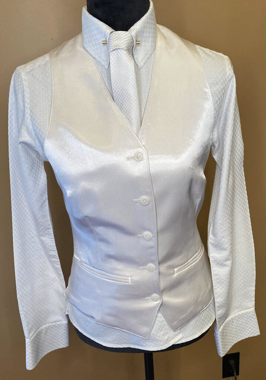 WHITE SATIN ELLIE MAY VEST