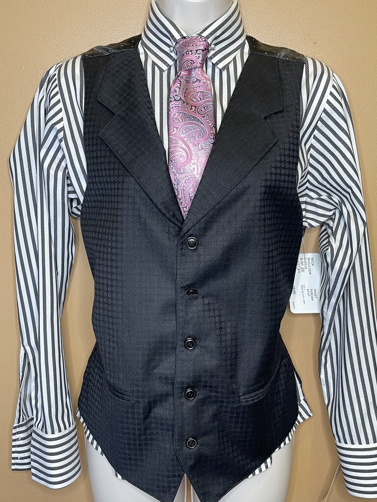 BLACK AND WHITE STRIPE SHIRT WELL SUITED APPAREL