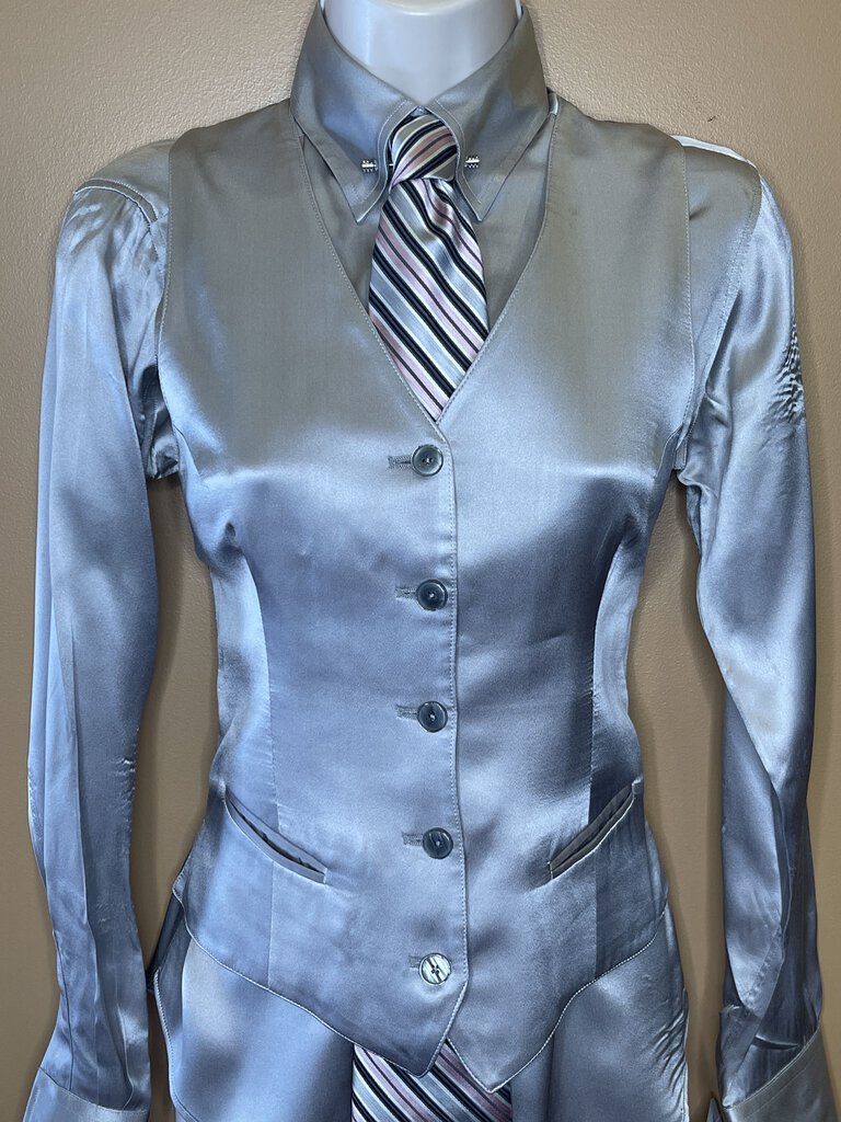 SILVER SILK VEST COMBO DEREGNAUCOURT