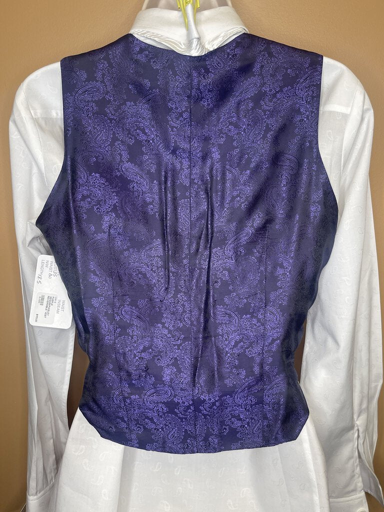 PURPLE SEQUIN/PAISLEY REVERSIBLE VEST SHOW SEASONS