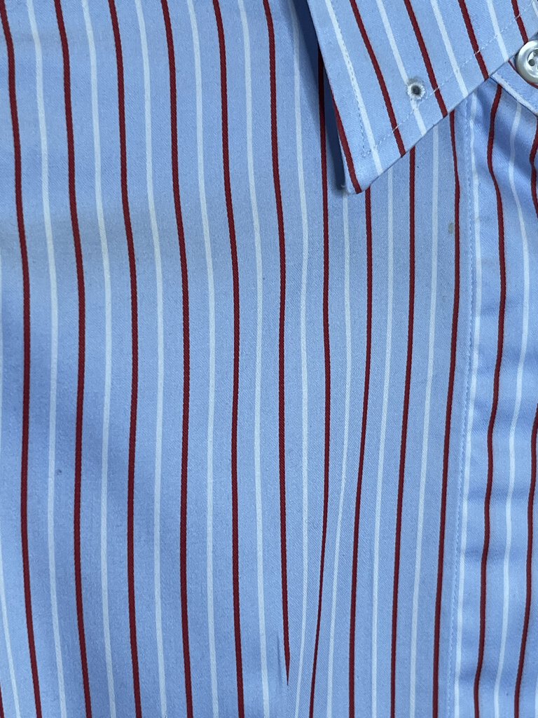 BLUE WITH RED AND WHITE STRIPE DEREGNAUCOURT SHIRT