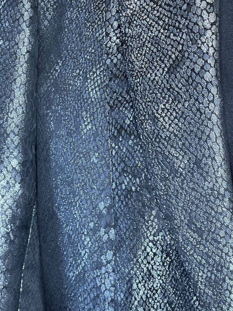 SILVER SNAKE SKIN PATTERN WITH MATCHING BOWTIE FRIERSON DAY COAT