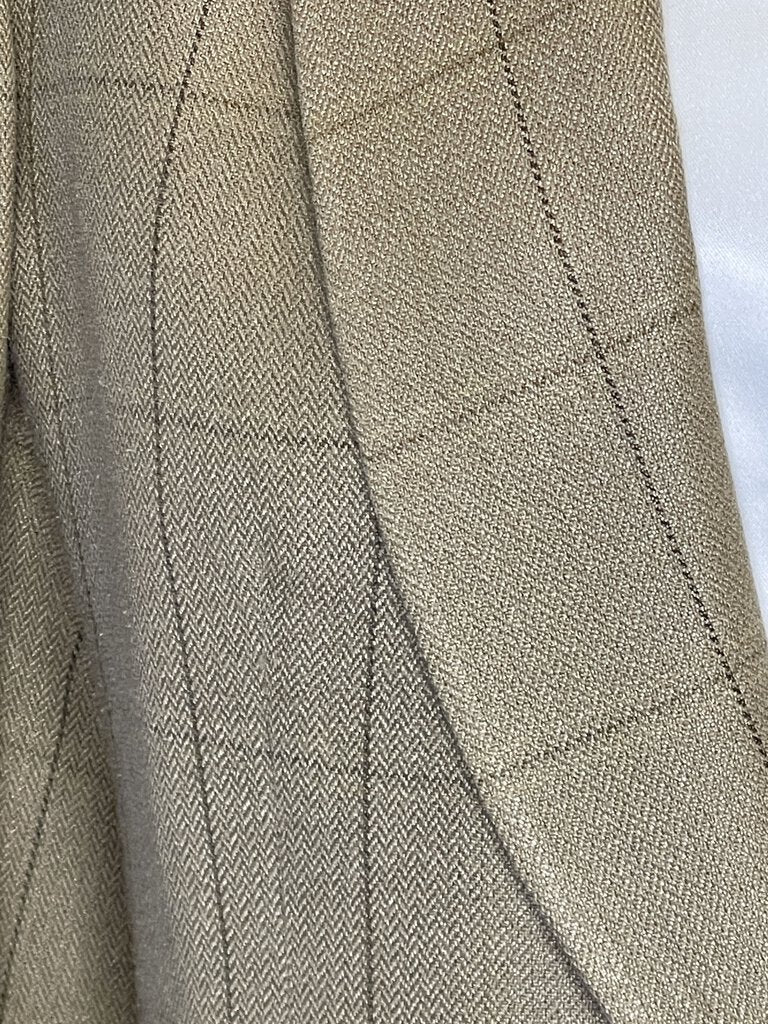 TAN WITH BROWN WINDOWPANE DAY COAT