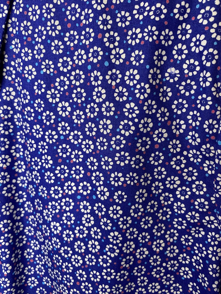 BLUE WITH WHITE FLOWERS ELLIE MAY SHIRT