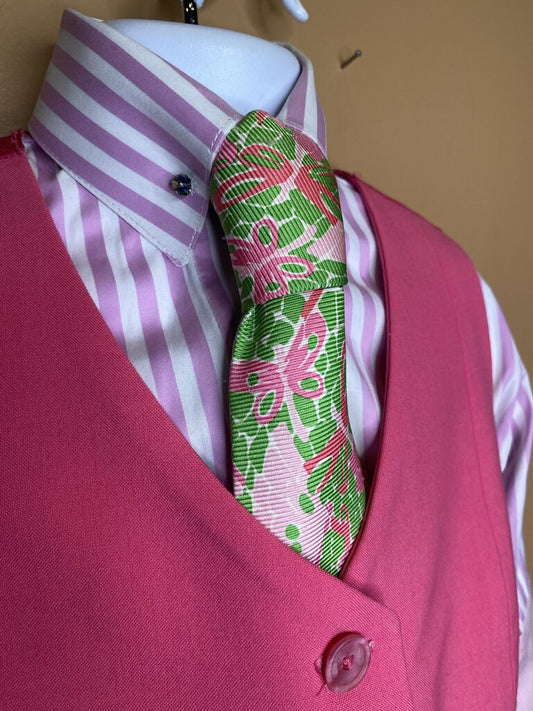 PINK AND GREEN LILY PULITZER TIE