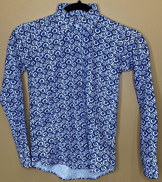 BLUE SWIRLS ELLIE MAY SHIRT