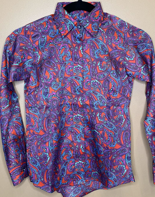 RED BLUE GREEN PAISLEY ELLIE MAY SHIRT