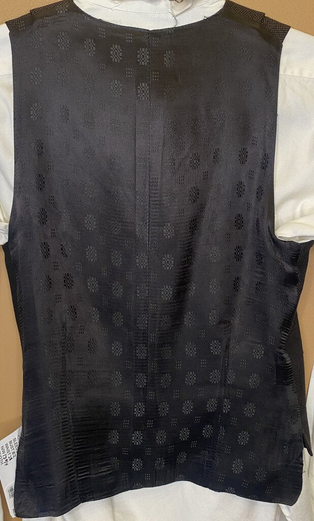 BROWN AND GOLD DIAMOND PATTERN FORMAL VEST NO BOWTIE