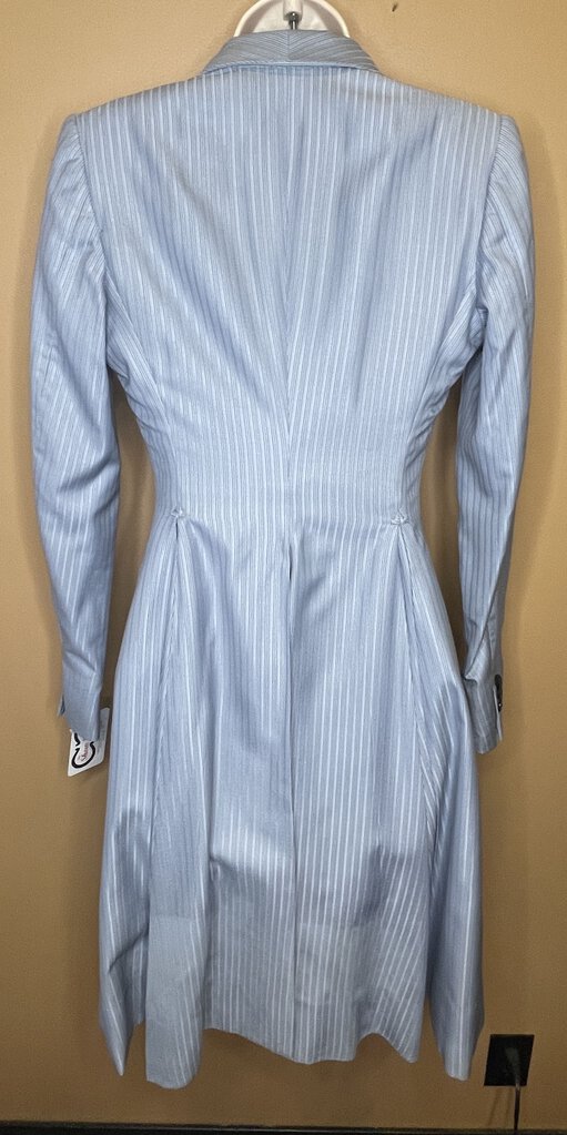 LIGHT BLUE WITH PINK STRIPE FRIERSON DAY COAT