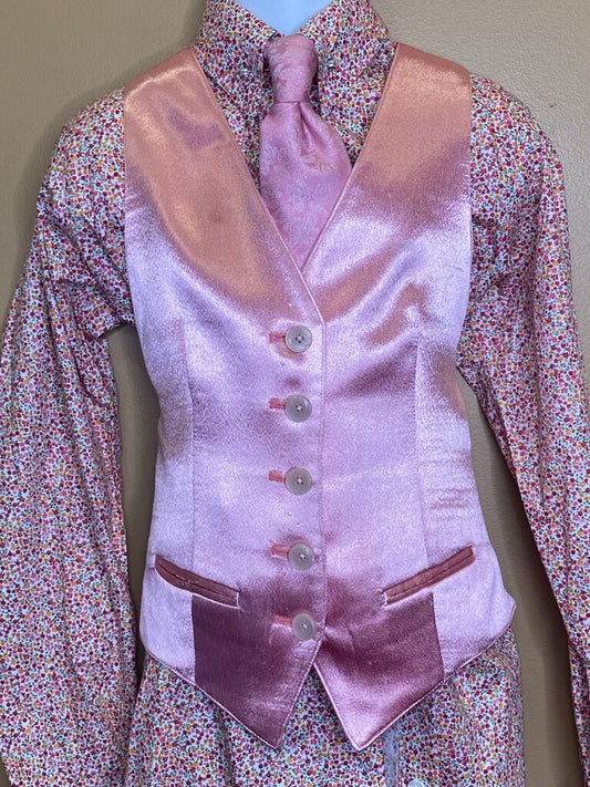 PINK SATIN DEREGNAUCOURT VEST