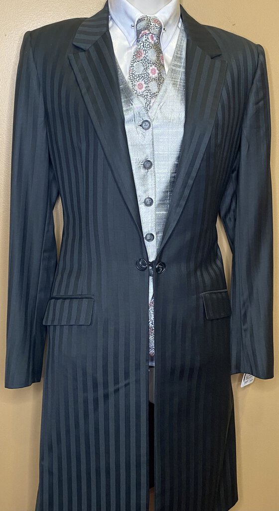 BLACK SHADOW STRIPE DEREGNAUCOURT DAY SUIT