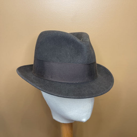 BROWN FELT SNAP BRIM SHOW SEASONS 7 1/8