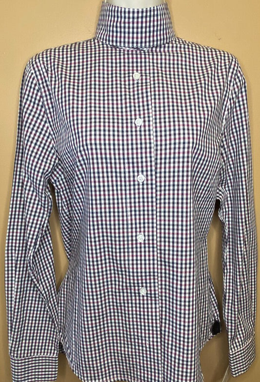 MAROON AND BLACK CHECK HUNT SHIRT