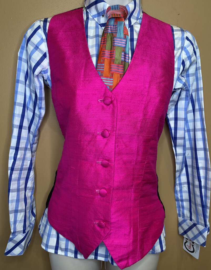 PINK DUPIONI SILK VEST