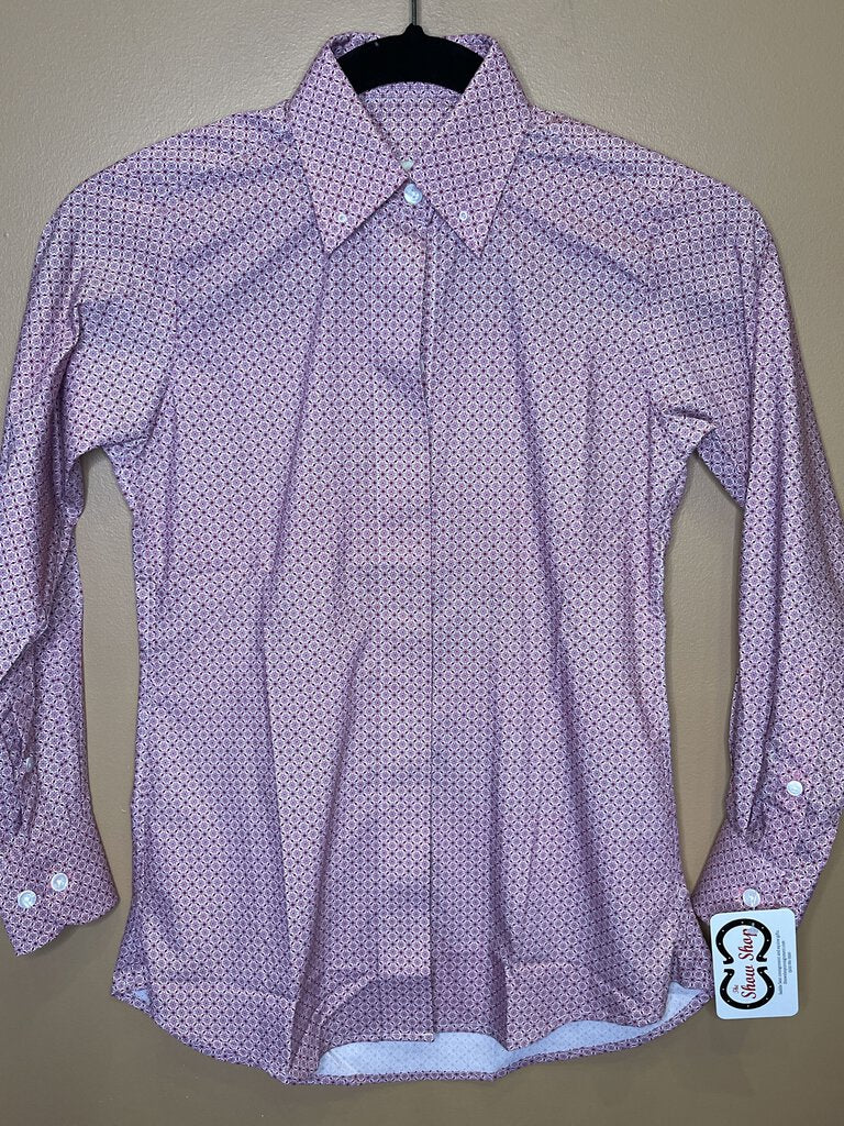 PINK AND MAUVE PATTERN BETTY BERDINE SHIRT