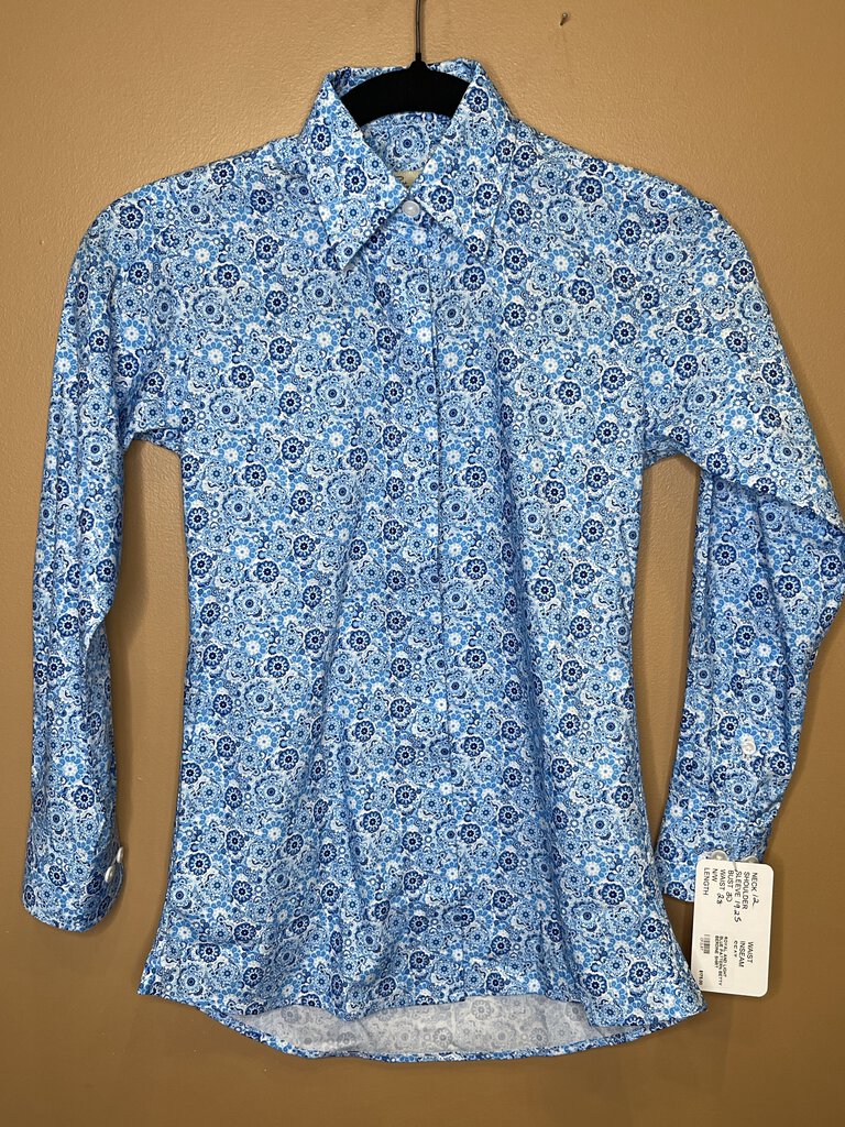 ROYAL AND LIGHT BLUE PATTERN BETTY BERDINE SHIRT