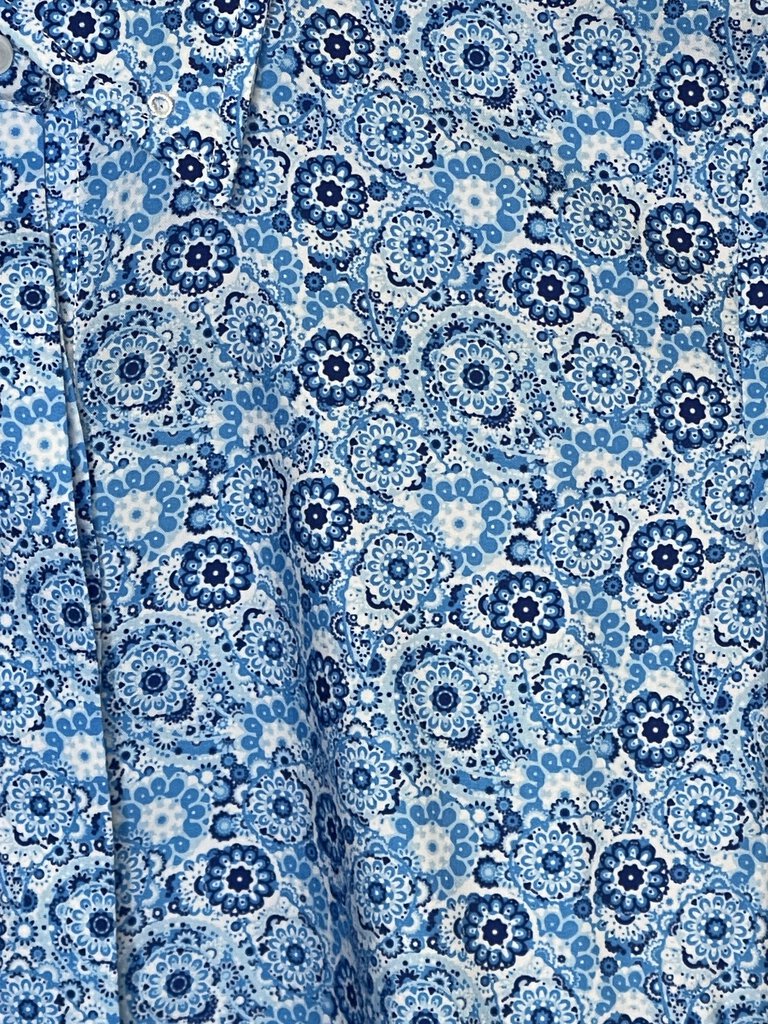 ROYAL AND LIGHT BLUE PATTERN BETTY BERDINE SHIRT