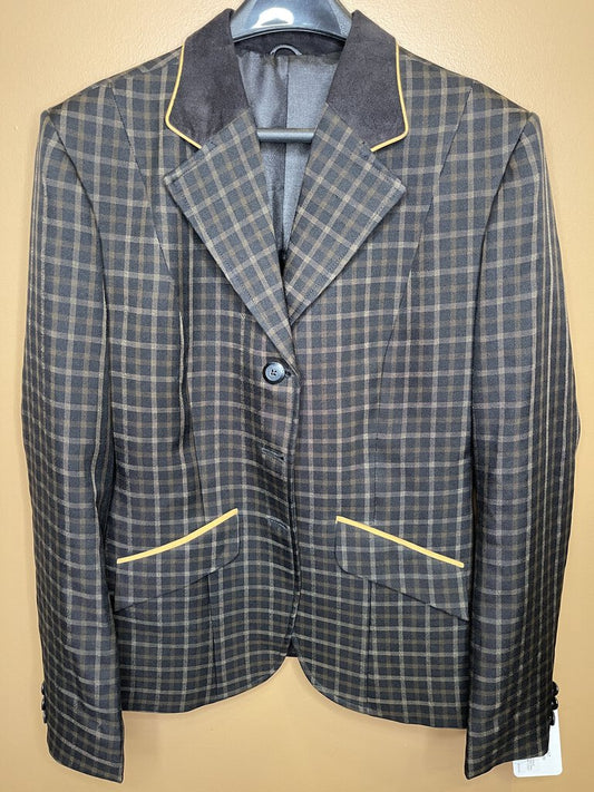 BLACK AND GOLD CHECK NOR'EASTERN APPAREL HUNT COAT